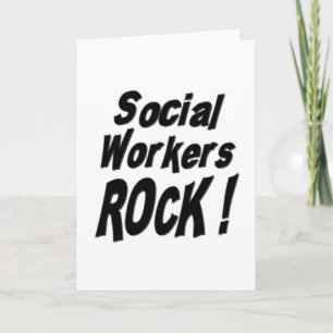 Social Workers Rock! Greeting Card
