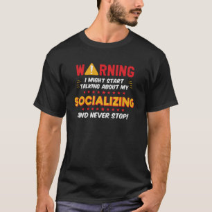 Socialising Networking Social Butterfly Joke Graph T-Shirt