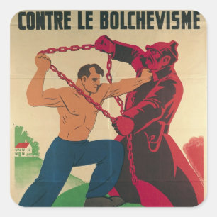 Socialism Against Bolshevism for a Free Square Sticker