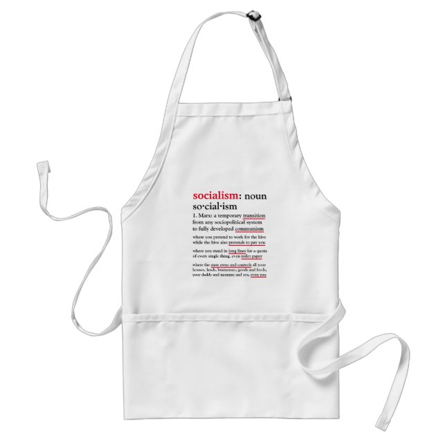 Socialism Defined Adult Apron (Front)