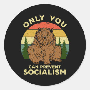 Socialism - Russia Love Russian Bear Ussr Camping  Classic Round Sticker
