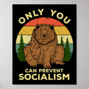 Socialism - Russia Love Russian Bear Ussr Camping Poster