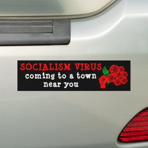 Socialism virus bumper sticker