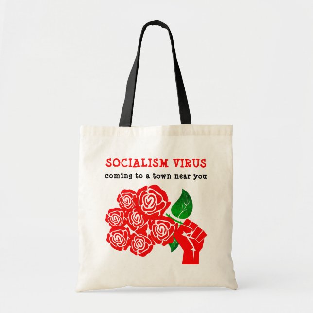 Socialism virus tote bag (Front)