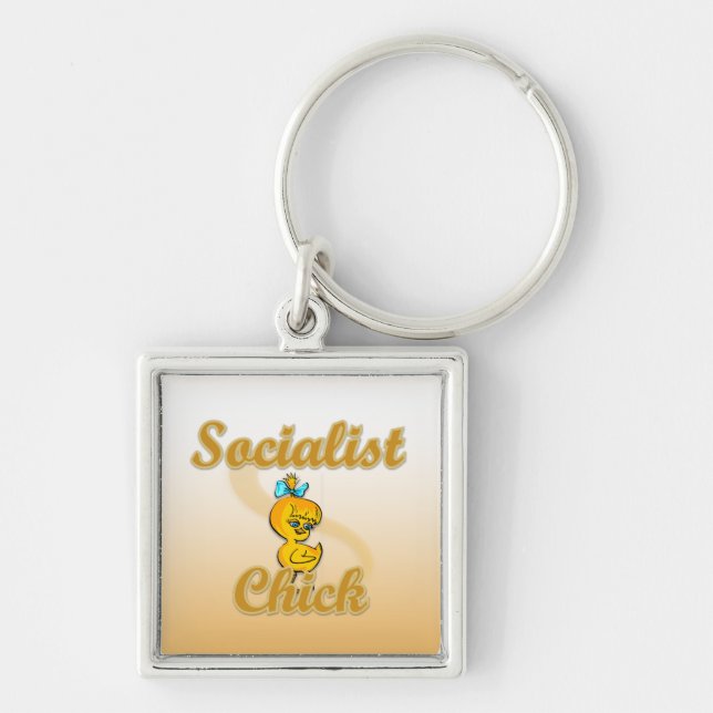 Socialist Chick Key Ring (Front)