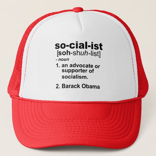 socialist definition trucker hat (Front)