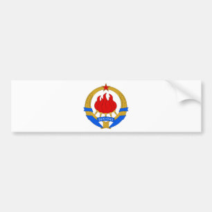 Socialist Federal Republic of Yugoslavia Emblem Bumper Sticker