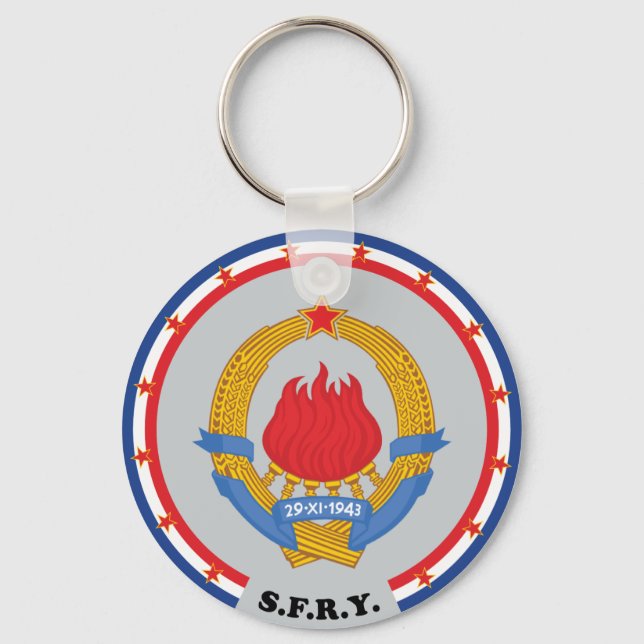 Socialist Federal Republic of Yugoslavia Emblem Key Ring (Front)