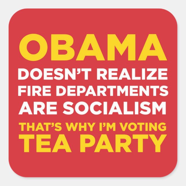 Socialist Fire Departments Square Sticker (Front)