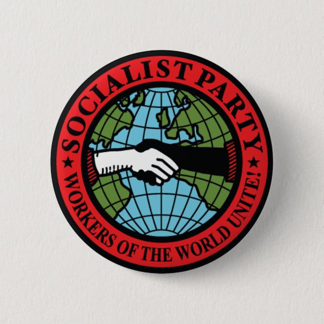 Socialist Party USA 6 Cm Round Badge (Front)