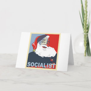 socialist santa holiday card