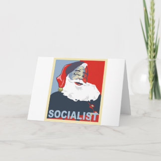 socialist santa holiday card