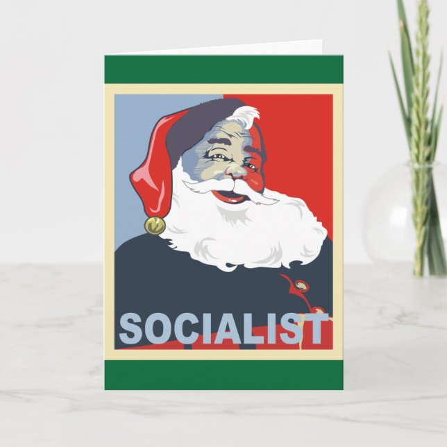 socialist santa holiday card (Front)