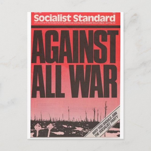 Socialist Standard May 1981 Postcard (Front)