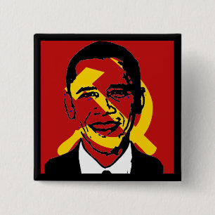 socialistobama 15 cm square badge