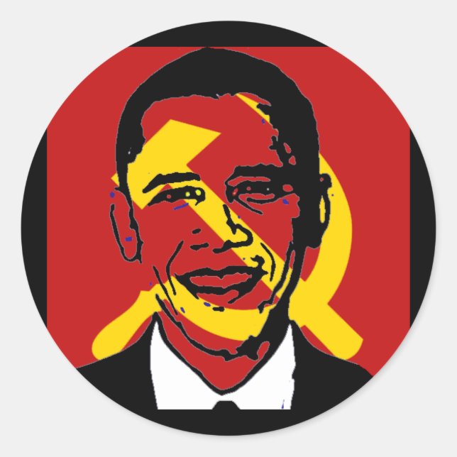 socialistobama classic round sticker (Front)