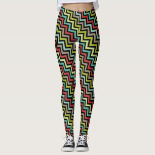 Socialite Colourful Chevron Pattern Leggings