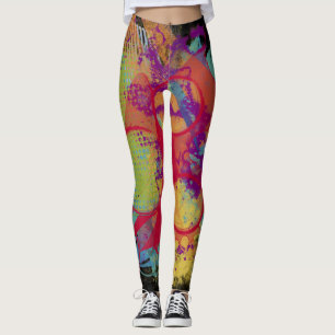 Socialite Colourful Grunge Splatter Leggings