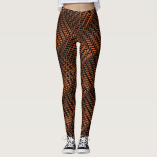 Socialite Wild Bronze Zig Zag Pattern Leggings