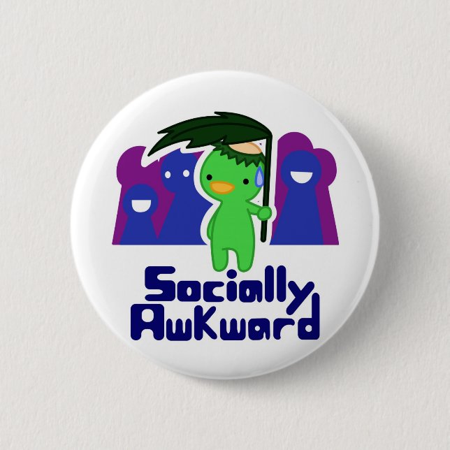 Socially Awkward 6 Cm Round Badge (Front)