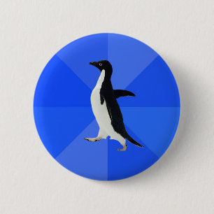 Socially-Awkward-Penguin-Meme 6 Cm Round Badge