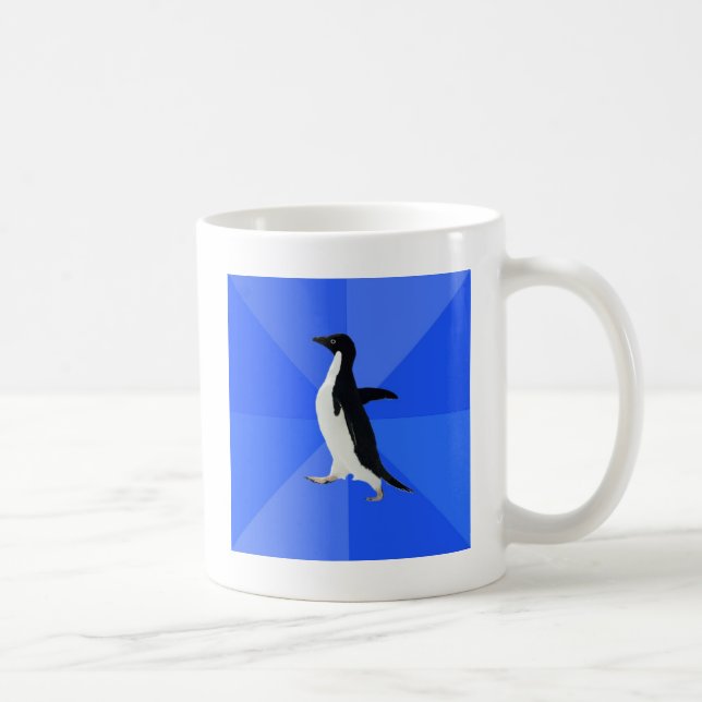 Socially-Awkward-Penguin-Meme Coffee Mug (Right)