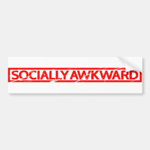 Socially Awkward Stamp Bumper Sticker