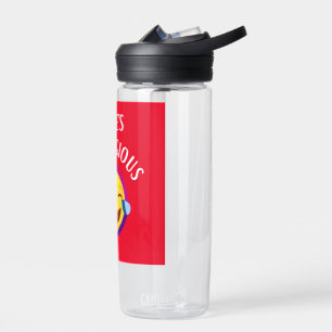 socially conscious, upbeat, motivating, adorable water bottle