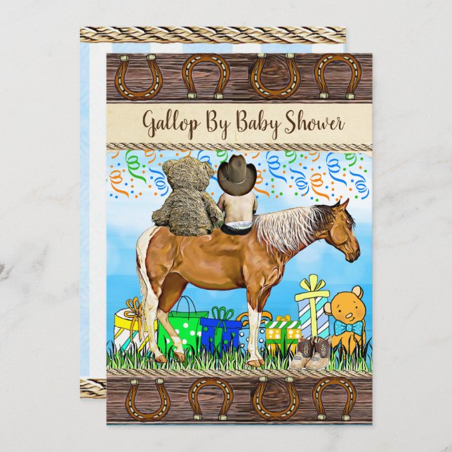 Socially Distant Drive By or Mail In Baby Shower I Invitation (Front/Back)