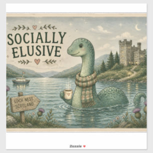 Socially Elusive Nessie Cosy Cryptid Loch Ness 