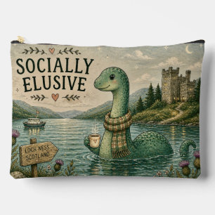 Socially Elusive Nessie Cosy Cryptid Loch Ness  Accessory Pouch