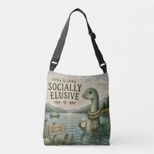 Socially Elusive Nessie Cosy Cryptid Loch Ness  Crossbody Bag