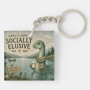 Socially Elusive Nessie Cosy Cryptid Loch Ness Key Ring