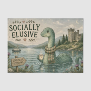 Socially Elusive Nessie Cosy Cryptid Loch Ness  Tissue Paper
