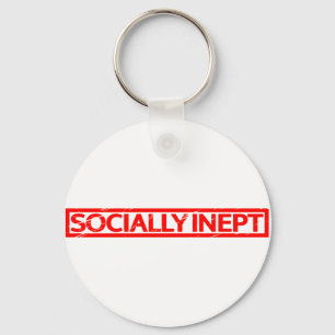 Socially Inept Stamp Key Ring