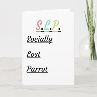 Socially Lost Parrot | Humourous SLP Gift Card