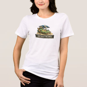 Socially Retired Funny Turtle Relaxing Shirt