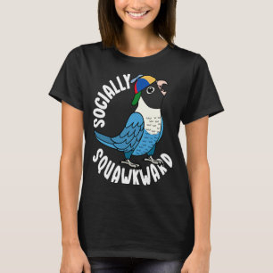 Socially Squawkward Parrot I Blue masked Lovebird T-Shirt