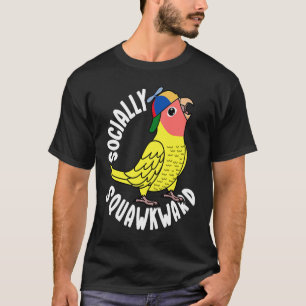 Socially Squawkward Parrot I Peach faced Lutino Lo T-Shirt
