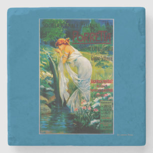 Societa Termale Italiana Vintage PosterEurope Stone Coaster
