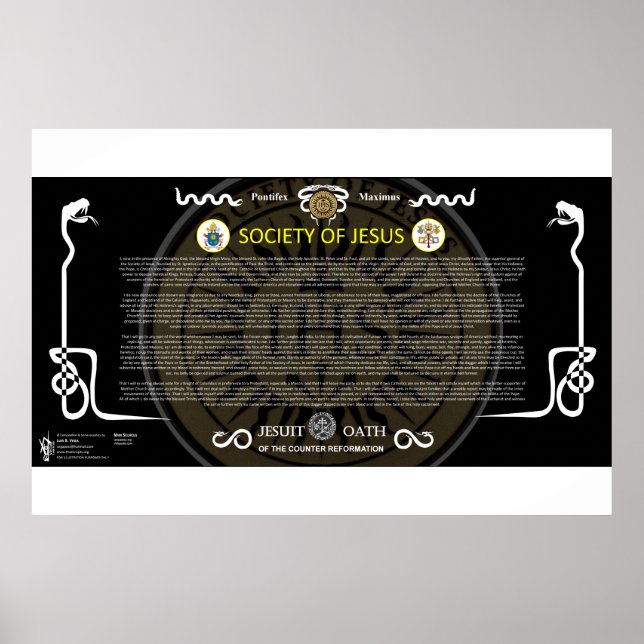Society of Jesus - Blood Oath of the Jesuits Poster (Front)