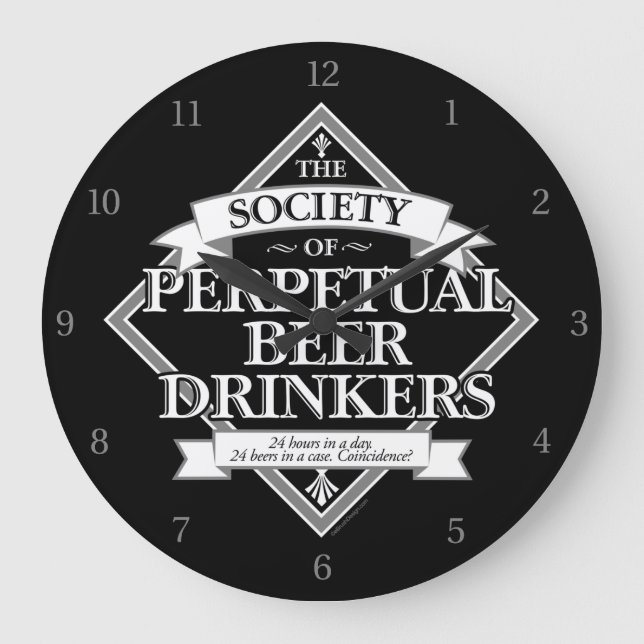 Society of Perpetual Beer Drinkers Large Clock (Front)