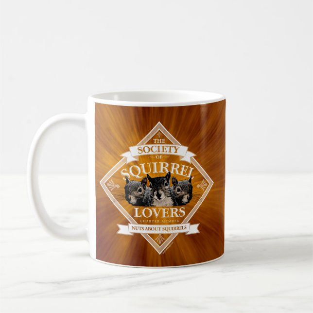 Society of Squirrel Lovers - funny squirrel Mug (Left)