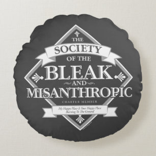 Society of The Bleak & Misanthropic Round Cushion