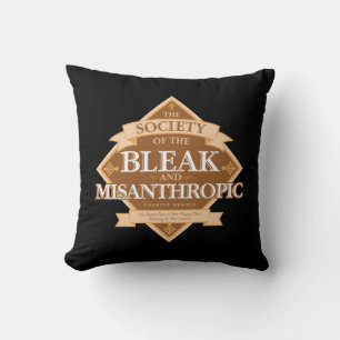 Society of The Bleak & Misanthropic Throw Pillow