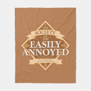 Society of The Easily Annoyed Fleece Blanket