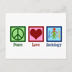 Sociologist Peace Love Sociology Professor Postcard