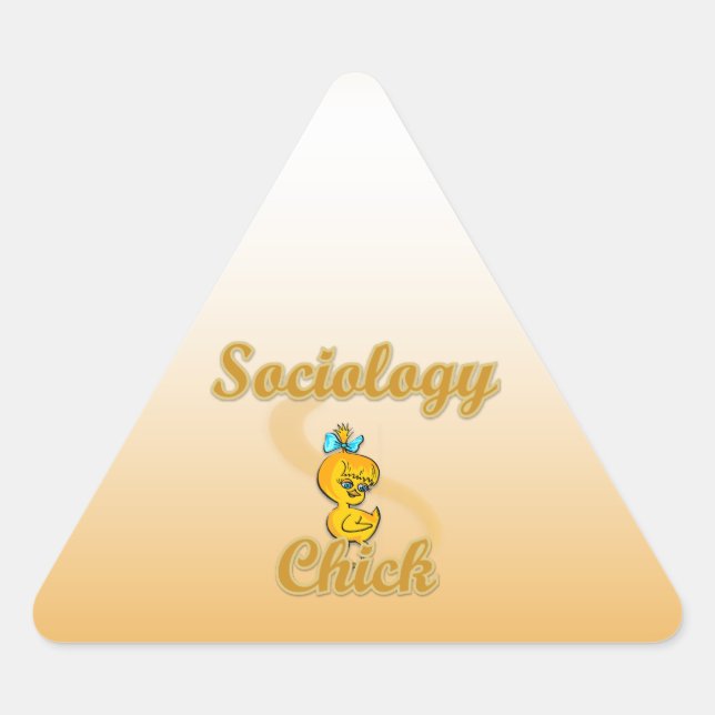 Sociology Chick Triangle Sticker (Front)