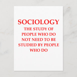 sociology postcard