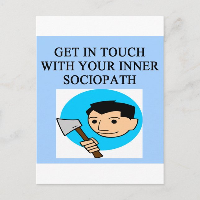 SOCIOPATH POSTCARD (Front)